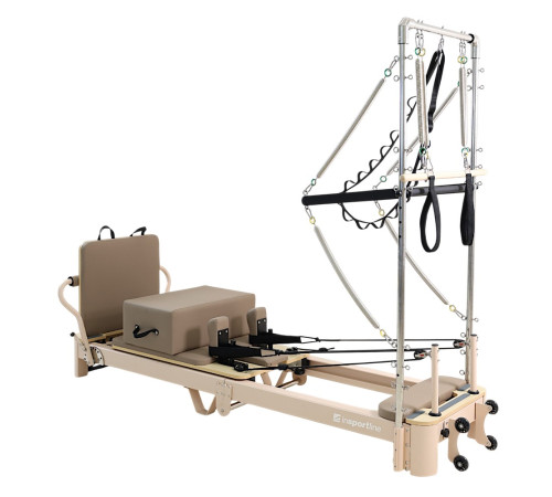 Pilates Reformer inSPORTline Comfolder EVO, бежевий