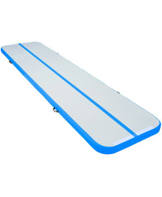 Мат гімнастичний надувний VEVOR  398 x 101 x 10 см, біло-синій