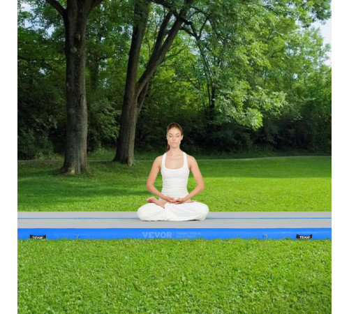 Надувний килимок VEVOR 398 x 101 x 10 см, біло-синій