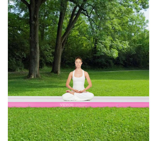Надувний килимок VEVOR 598 x 101 x 10 см, біло-рожевий