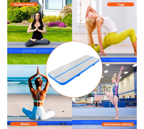 Надувний килимок VEVOR 300 x 101 x 10 см, біло-синій