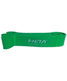 Гумка-петля силова Meta Elastic power band medium 4,5 х 208 см, зелена