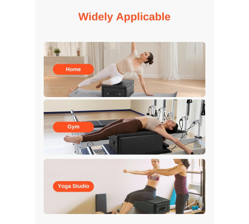 Ящик для пілатесу VEVOR 62,5 х 43,5 х 24 см, чорний