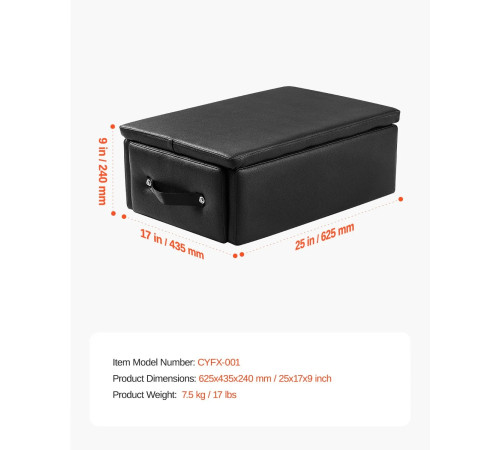 Ящик для пілатесу VEVOR 62,5 х 43,5 х 24 см, чорний