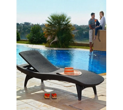 Шезлонг Keter Pacific, 197 х 75 х 40 см - графіт