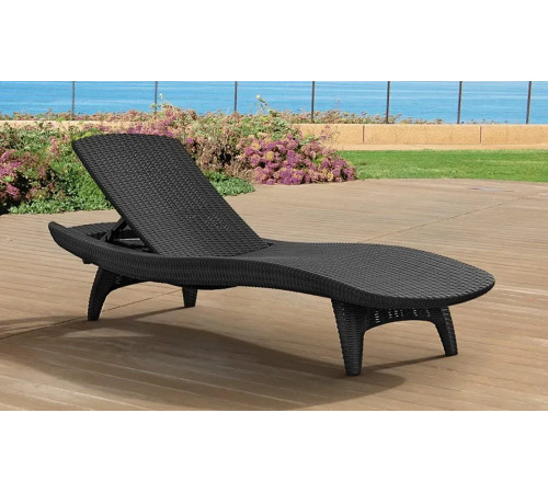 Шезлонг Keter Pacific, 197 х 75 х 40 см - графіт