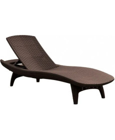 Шезлонг Keter Pacific, 197 х 75 х 40 см - коричневий
