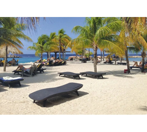 Коплект шезлонгів зі столиком Keter Pacific, 197 х 75 х 40,4 см - коричневий