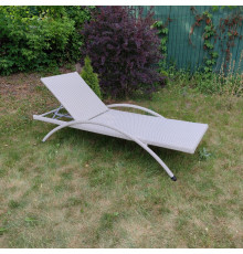 Шезлонг Greengard Барнео 200 х 78 х 42 см - білий