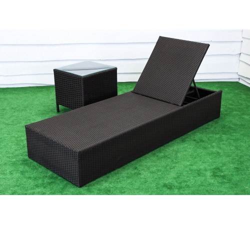 Шезлонг Greengard Кариби 200 х 70 х 31 см - коричневий