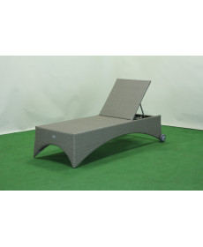 Шезлонг Greengard Мальдіви 198 х 85 х 45 см - сіро-бежевий