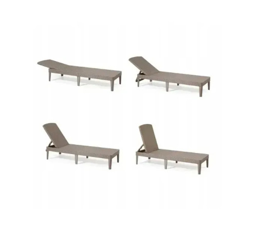 Шезлонг Keter Jaipur, 187 х 58 х 29 см - капучино