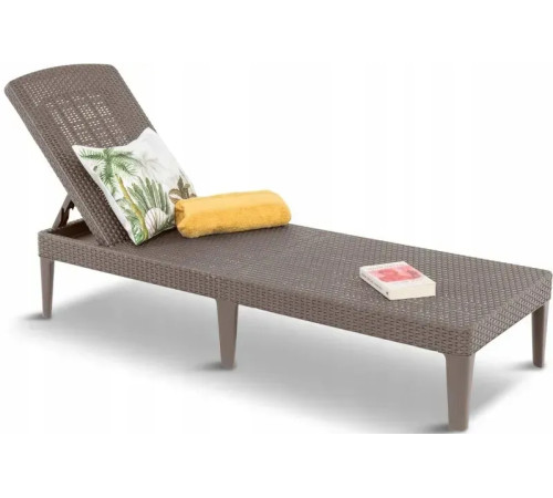 Шезлонг Keter Jaipur, 187 х 58 х 29 см - капучино