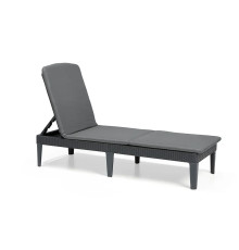 Шезлонг Keter Jaipur з матрацом, 187,5 х 58,2 х 29 см - графіт