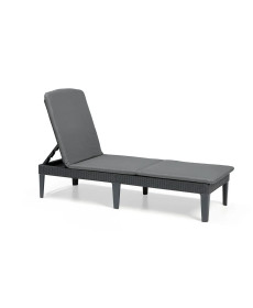 Шезлонг Keter Jaipur з матрацом, 187,5 х 58,2 х 29 см - графіт