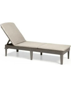 Шезлонг Keter Jaipur з матрацом, 187,5 х 58,2 х 29 см - капучино