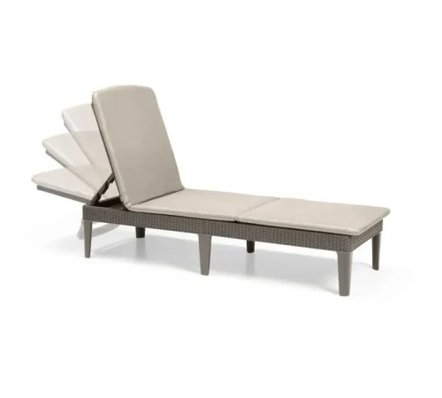 Шезлонг Keter Jaipur з матрацом, 187,5 х 58,2 х 29 см - капучино