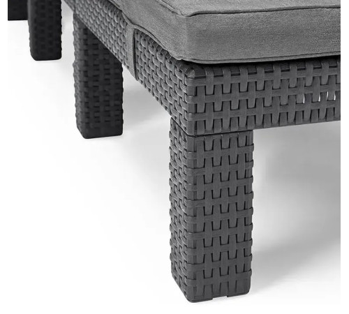 Шезлонг Keter Daytona Deluxe з матрацом, 195 х 65 х 25,5 см - графіт