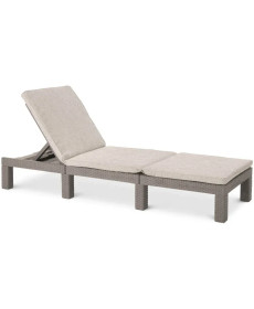 Шезлонг Keter Daytona Deluxe з матрацом, 195 х 65 х 25,5 см - капучино