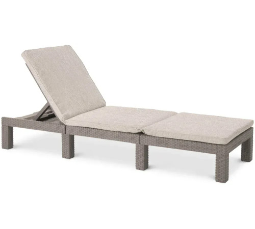 Шезлонг Keter Daytona Deluxe з матрацом, 195 х 65 х 25,5 см - капучино