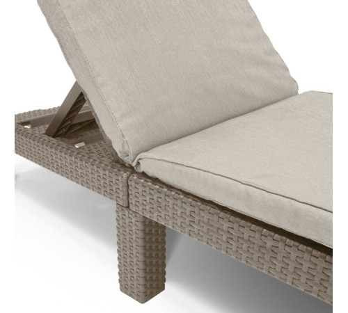 Шезлонг Keter Daytona Deluxe з матрацом, 195 х 65 х 25,5 см - капучино