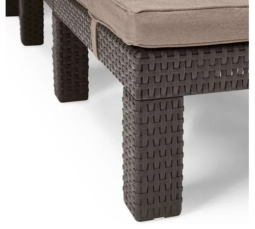 Шезлонг Keter Daytona Deluxe з матрацом, 195 х 65 х 25,5 см - коричневий