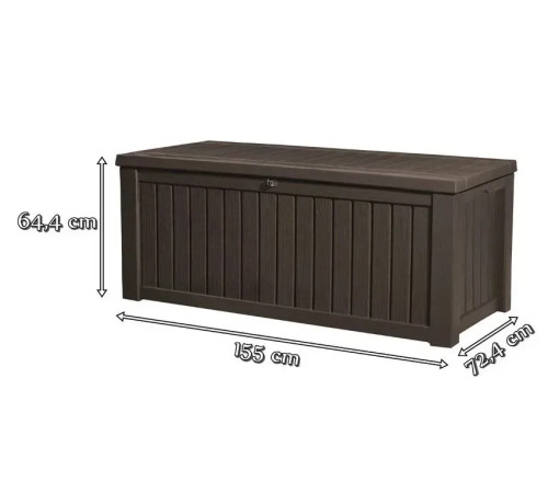 Скриня садова Keter Rockwood 570 л, коричнева