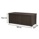 Скриня садова Keter Rockwood 570 л, коричнева
