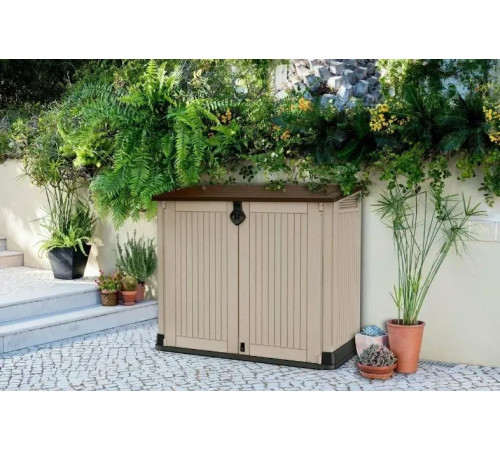 Шафа садова Keter Store-It-Out Midi 845 л, капучино