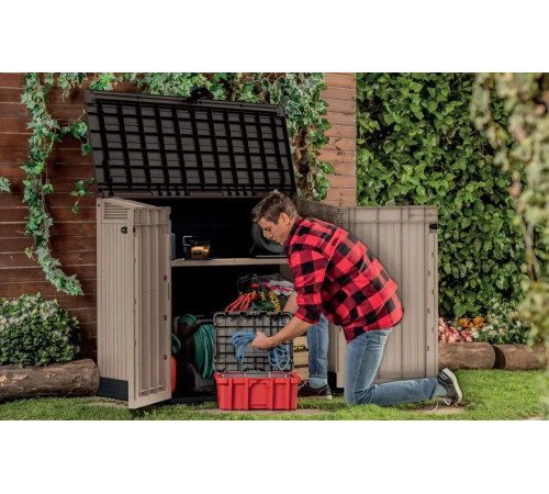 Шафа садова Keter Store-It-Out Midi 845 л, капучино