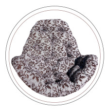 Подушка для крісла-кокона Greengard 130 х 110 х 8 см, біло-коричнева