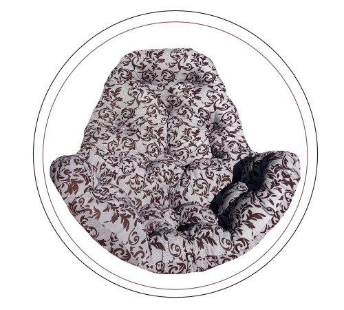 Подушка для крісла-кокона Greengard 130 х 110 х 8 см, біло-коричнева