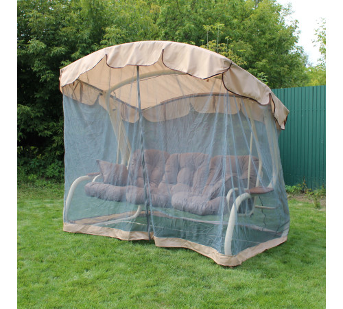 Тент з москітною сіткою Greengard для садової гойдалки Аланія, бежевий