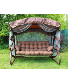 Тент з москітною сіткою Greengard для садової гойдалки Аланія, коричневий