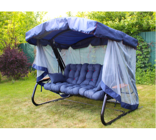 Тент з москітною сіткою Greengard для садової гойдалки Афіна, синій