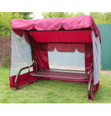 Тент з москітною сіткою Greengard для садової гойдалки Бордо, бордовий
