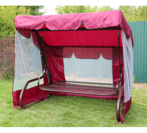 Тент з москітною сіткою Greengard для садової гойдалки Бордо, бордовий