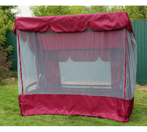 Тент з москітною сіткою Greengard для садової гойдалки Бордо, бордовий