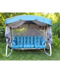 Тент з москітною сіткою Greengard для садової гойдалки Сивілія, сіро-блакитний
