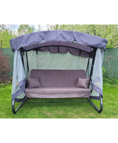 Тент москітною сіткою Greengard для садової гойдалки Чорна перлина, Граф, сірий