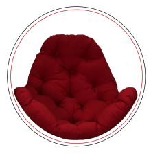Подушка для крісла-кокона Greengard 130 х 110 х 8 см, червона