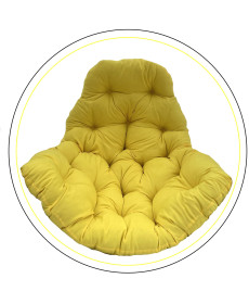 Подушка для крісла-кокона Greengard 130 х 110 х 8 см, жовта