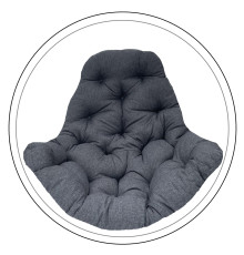 Подушка для крісла-кокона Greengard 130 х 110 х 8 см, сіра