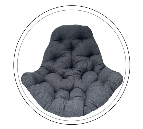 Подушка для крісла-кокона Greengard 130 х 110 х 8 см, сіра