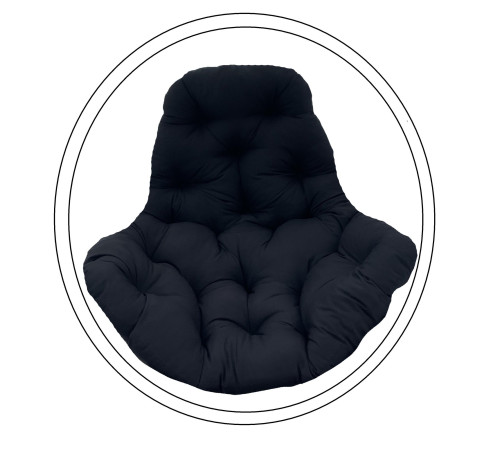 Подушка для крісла-кокона Greengard 130 х 110 х 8 см, чорна