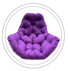 Подушка для крісла-кокона Greengard 130 х 110 х 8 см, фіолетова