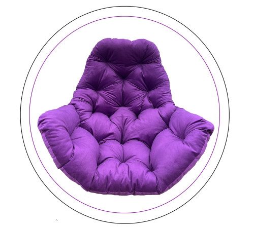 Подушка для крісла-кокона Greengard 130 х 110 х 8 см, фіолетова
