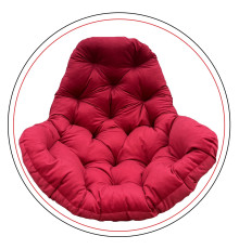 Подушка для крісла-кокона Greengard 130 х 110 х 8 см, червона