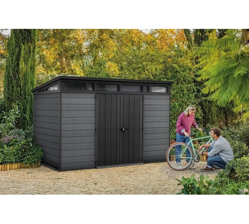 Будиночок садовий Keter Cortina 2.0 342 х 216 х 226 см, темно-сірий