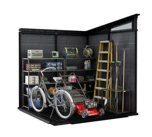 Будиночок садовий Keter Cortina 218 х 214 х 226 см, темно-сірий